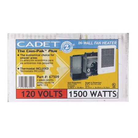 67509 Cadet 1500W Wall Heater